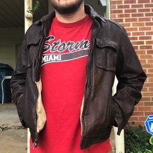 Genuine Leather Trucker Jacket